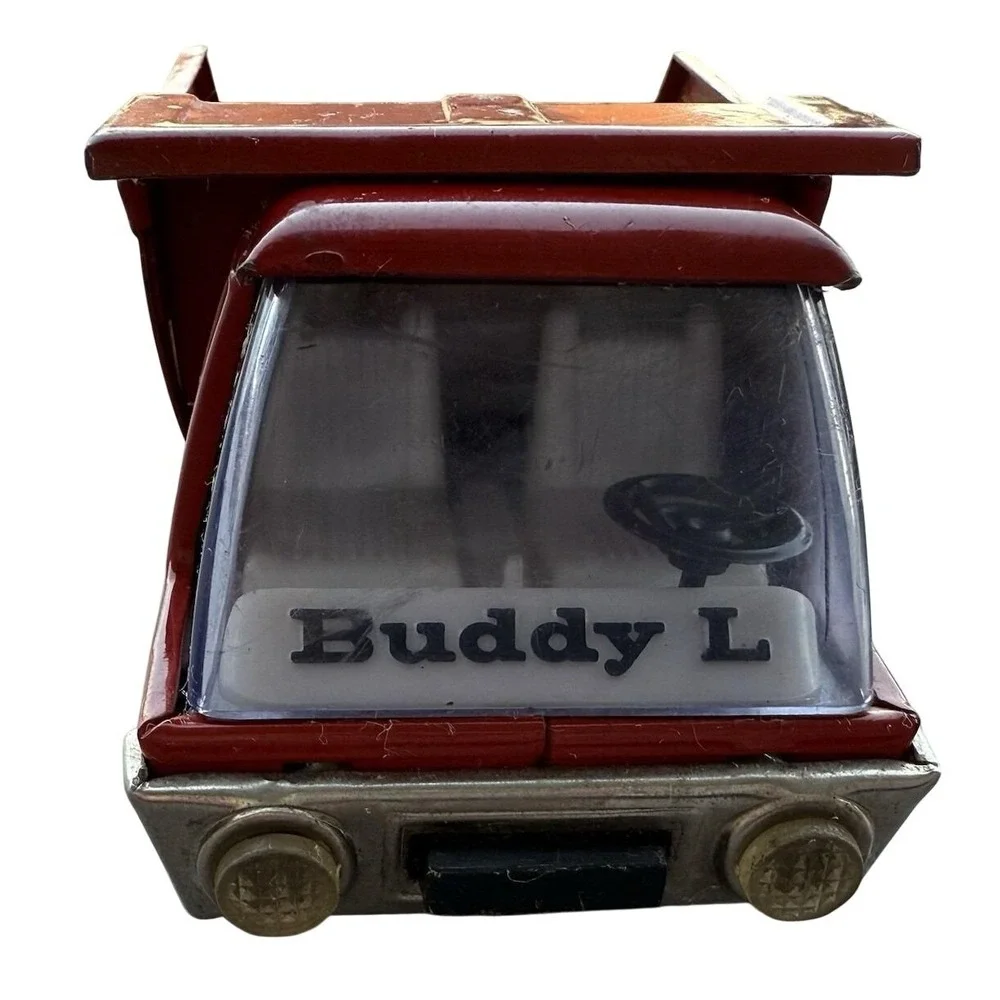Buddy L Tilting Dump Truck Toy Diecast Red Good Vintage Pressed Steel Japan Made